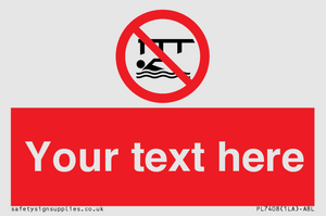 Custom Do not swim in the vicinity of piers